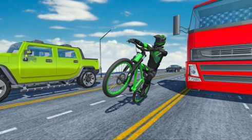 疯狂的交通自行车骑士3D(1)