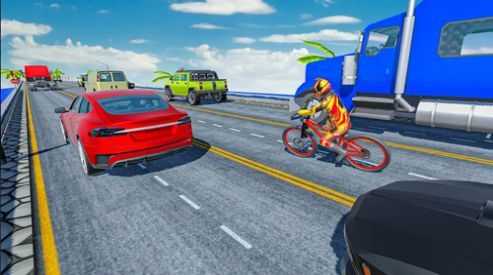 疯狂的交通自行车骑士3D(2)